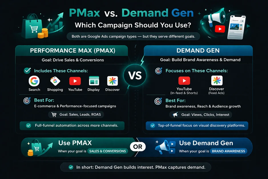 Performance Max (PMax): When to Use It, How to Structure It, and Key Inputs for Results 1 Performance Max vs Other Campaigns